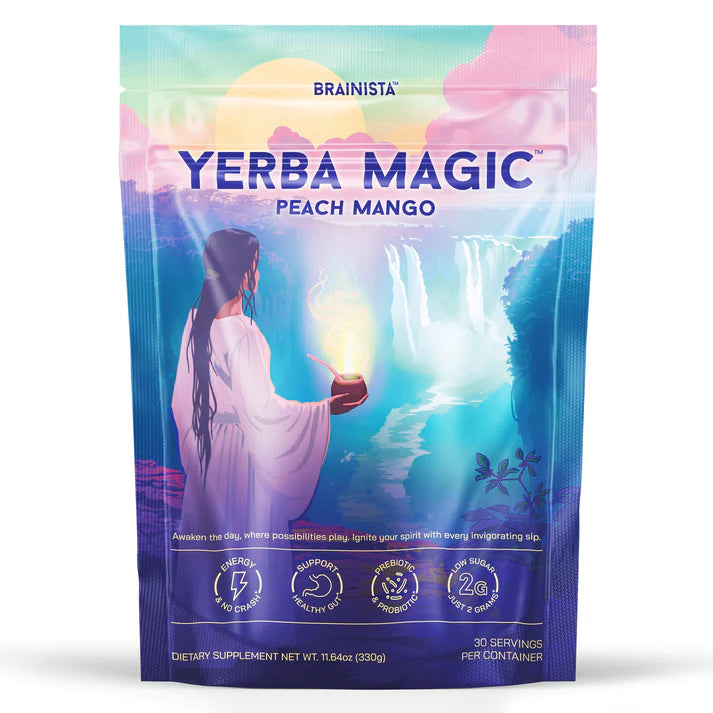 Yerba Magic | Yerba Mate Instant Tea Powder | Peach Mango Flavor | 30 Servings